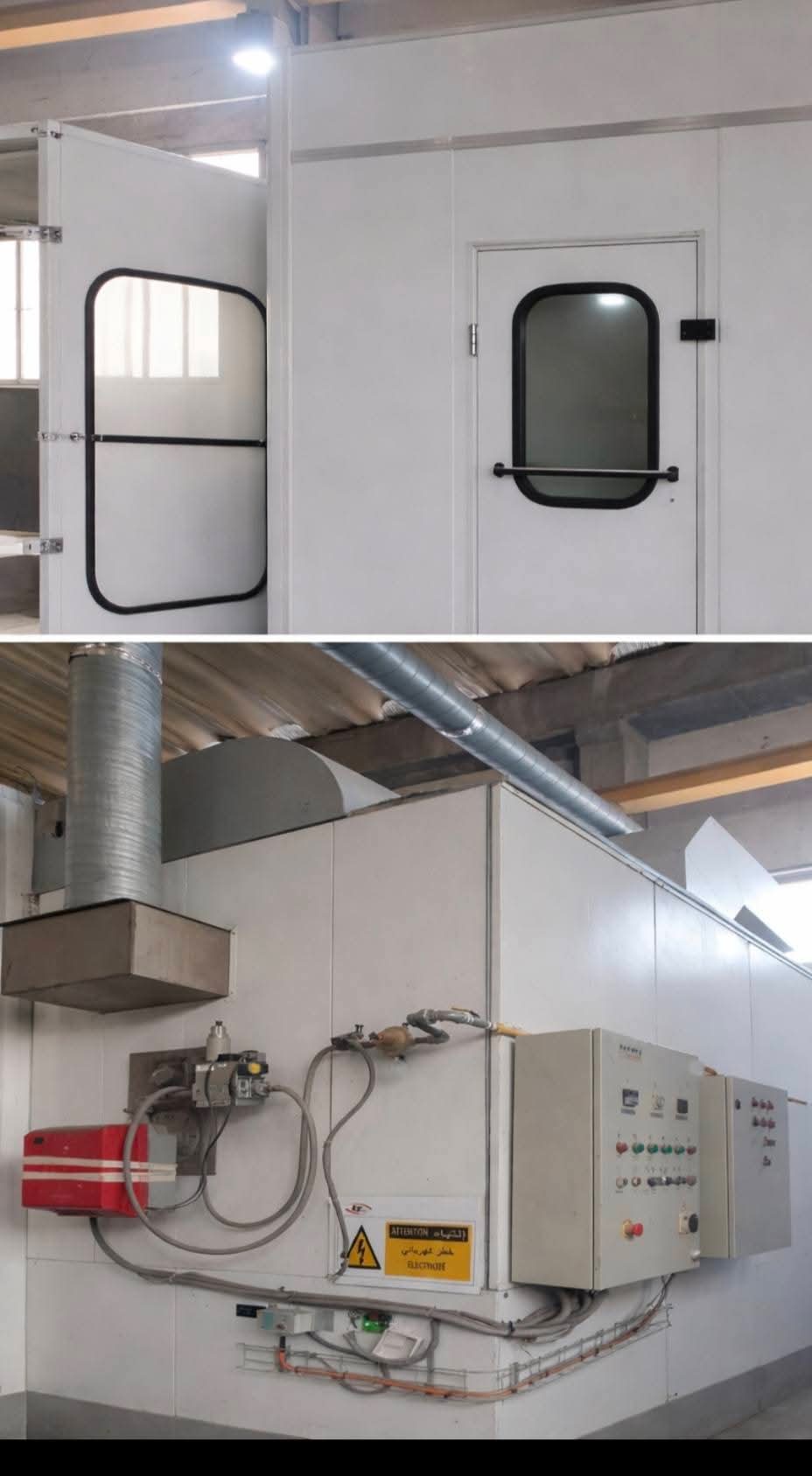Cabine REVEXIA avec groupe de chauffage gaz et armoires électriques